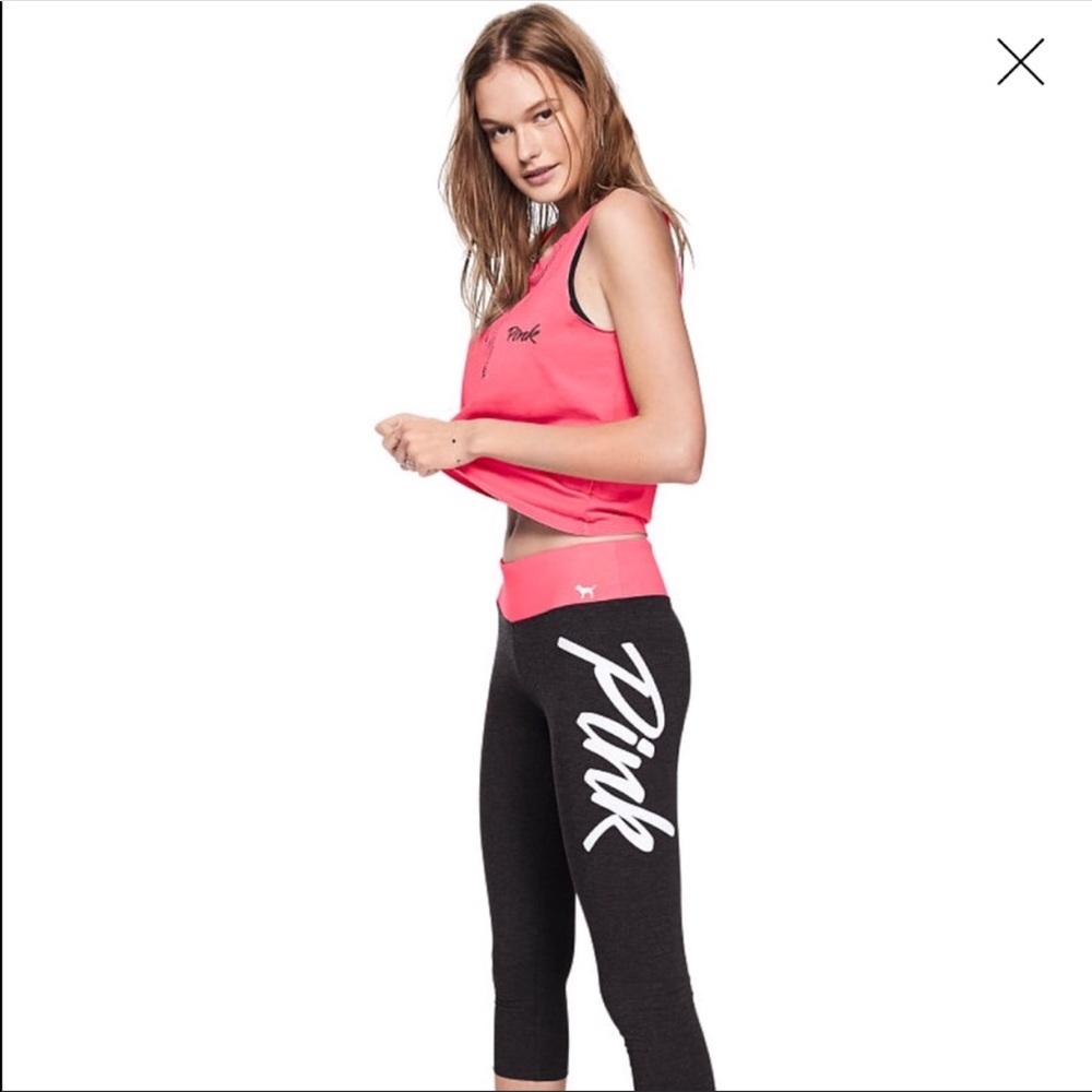 Vs pink mesh tank top